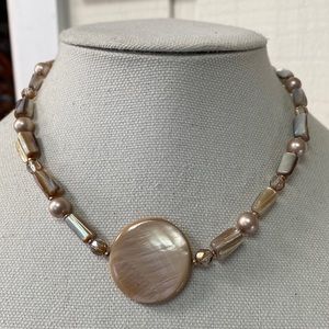 Pretty petite and dainty shell bead necklace